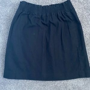 Linen-cotton blend city skirt